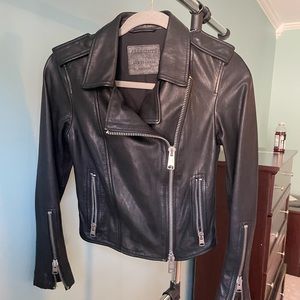 All Saints size 4 women’s leather jacket